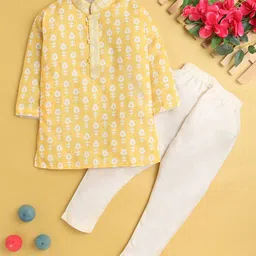BAESD Boys Floral Printed Regular Kurta with Pyjamas-24