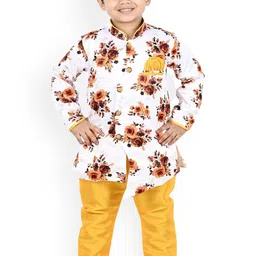 BAESD Boys Floral Printed Regular Kurta with Pyjamas-18