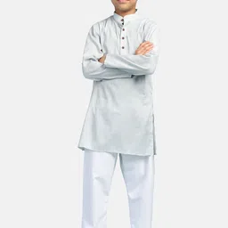 TAHVO Boys Mandarin Collar Regular Kurta With Pyjamas-picture-37
