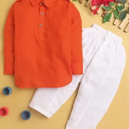 Jeetethnics Boys Shirt Collar Pathani Kurta With Trousers-45