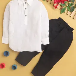 BAESD Boys Shirt Collar Pathani Kurta With Pyjamas-36