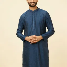 Manyavar Mandarin Collar Regular Kurta with Pyjamas-image-45