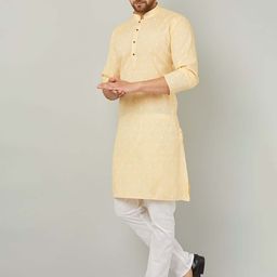 Armaan Ethnic Men Yellow Kurta with Pyjamas-image-31