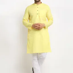 Armaan Ethnic Men Yellow Kurta with Pyjamas-picture-43