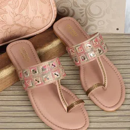 Anouk Embroidered One Toe Flats-image-91