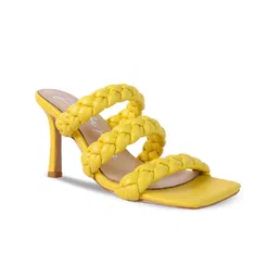 London Rag Yellow PU Party Stiletto Sandals-37