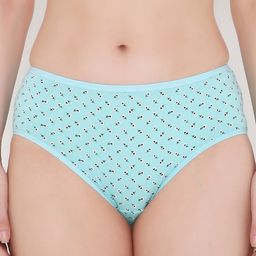 Berrys Intimatess Women Turquoise Blue Printed Cotton Briefs-image-82