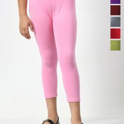 BAESD Girls Pack Of 6 Mid Rise Cotton Capris-picture-14
