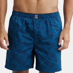 Jockey Men Typography Printed Mid-Rise Cotton Shorts-image-102