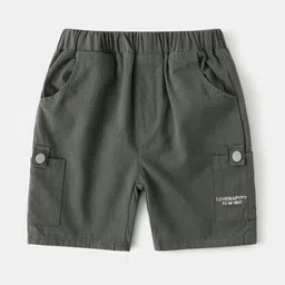 StyleCast Grey Boys Mid-Rise Cotton Shorts-image-3