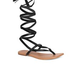 Tao Paris Women SIENNA High Top Strappy Leather Gladiators With Lace -Up-1