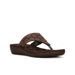 Bata Printed Open Toe Flats-51