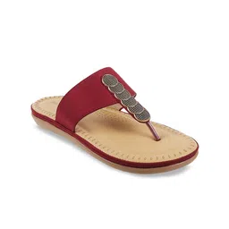 WALKWAY by Metro Women Embellished Synthetic T-Strap Flats-27