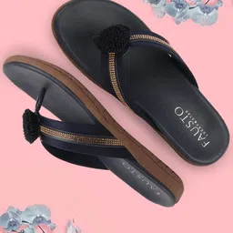 FAUSTO Embellished T-Strap Flats-57