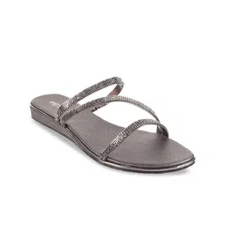 Metro Embellished Open Toe Flats-image-6