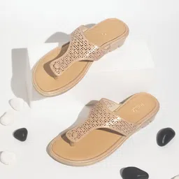 Inc 5 Laser Cuts Embellished T-Strap Flats-picture-16