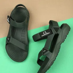 Carlton London Men Olive Solid Sports Sandal-image-62