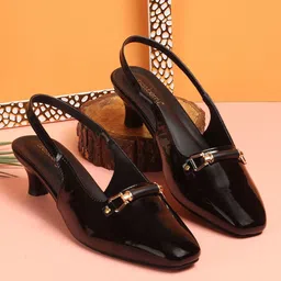 DressBerry Women Square Toe Kitten Mules-picture-31