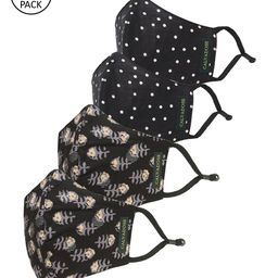 Calvadoss Men Pack Of 4 Printed 3-Ply Cotton Reusable Cloth Masks-image-51