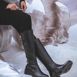 Saint G Women Leather High-Top Slouchy Boots-image-63