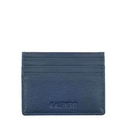 CALFNERO Unisex Navy Blue Leather Card Holder-50