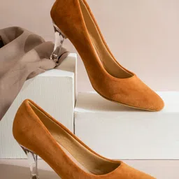 Shezone Rust Suede Pumps-40