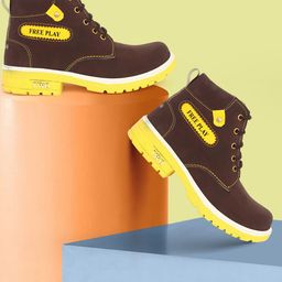 BAESD Boys Mid-Top Round Toe Lace-up Regular Boots-47