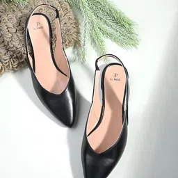 El Paso Textured Pointed Toe Mules-17