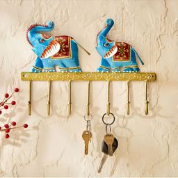 Home Centre Corsica Blue Iron Elephant Multi Hooks-image-23