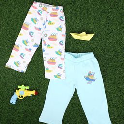 V-Mart Infants Pack Of 2 Printed Cotton Lounge Pants-image-42