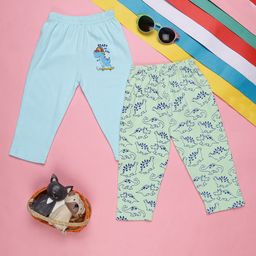 V-Mart Infants Pack Of 2 Printed Cotton Lounge Pants-image-43