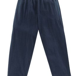 KiddoPanti Boys Navy Blue Solid Lounge Pants-image-85
