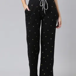 Kryptic Women Relaxed Fit Printed Cotton Parallel-Fit Lounge Pants-image-42