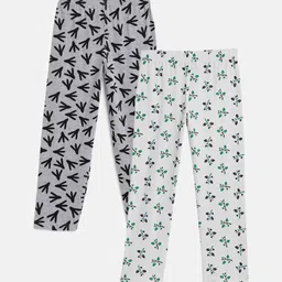 SINI MINI Girls Pack Of 2 Printed Lounge Pants-image-74