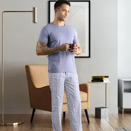 UnderJeans by Spykar Men White Printed Lounge Pants-image-53