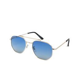Micelo Martin Men Blue Lens & Silver-Toned UV Protected Aviator Sunglasses MM1005 C5-image-33