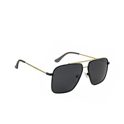 OPIUM Men Grey Lens & Black Square Sunglasses with Polarised Lens OP-1917-C04-13