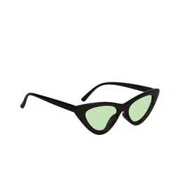 NuVew Women Cateye Sunglasses with UV Protected Lens ES_16007-29-NW-Cat2-lGRN-BLK-CE-50