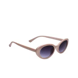 Peter Jones Eyewear Women Blue Lens & Brown Cateye Sunglasses With UV Protected Lens-9