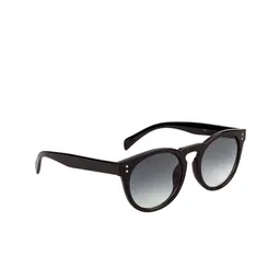 NuVew Unisex Grey Lens & Black Round Sunglasses with UV Protected Lens-14