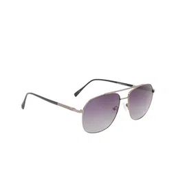 MARC LOUIS Unisex Grey Lens & Gunmetal-Toned Square Sunglasses With UV Protected Lens-19