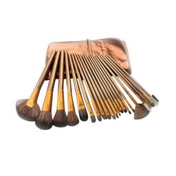 Ronzille Set of 24 Gold-Toned Makeup Brushes-10