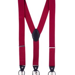 The Tie Hub Men Maroon Solid Y Back Button Suspenders-picture-3