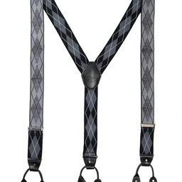 The Tie Hub Men Black Patterned Suspenders-image-59