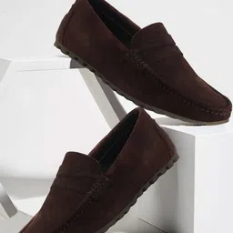 FAUSTO Men Suede Lightweight Driving Shoes-image-46