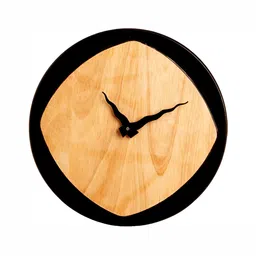 Crimson Knot Brown & Black Wooden Contemporary Round Shaped Wall Clock-image-81