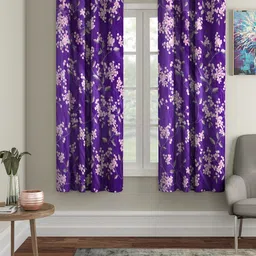 Cortina Set of 2 Floral Printed Window Curtains-5