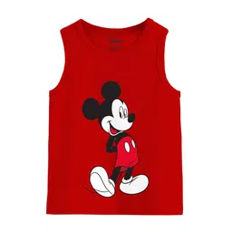 Minicult Kids Mickey Mouse Printed Cotton Basic Innerwear Vest-36