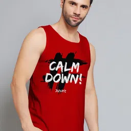 Juxar Printed Cotton Innerwear Vests JXR-121SAN-RD-XS-image-75