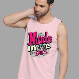 Juxar Printed Round Neck Cotton Gym Vest JXR-124SAN-PK-XS-31